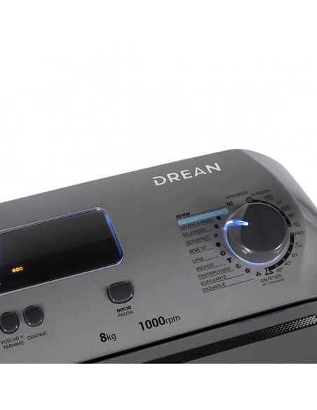 LAVARROPAS DREAN CARGA SUPERIOR LTDR0810PI0 SILVER 8KG