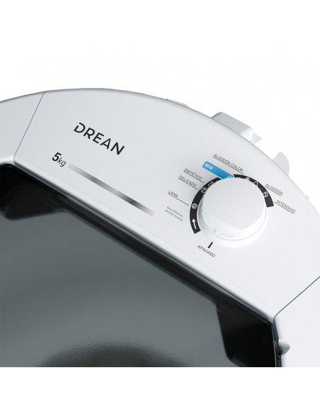 LAVARROPA SEMIAUTOMÁTICO DREAN LRDR57SB0 CARGA SUPERIOR REDONDO 5KG