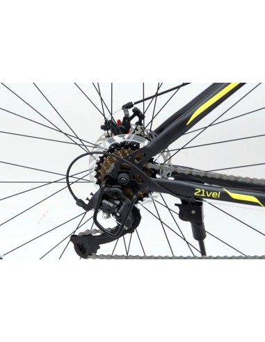 BICI MTB WINGS R29 NEGRA CON AMARILLO