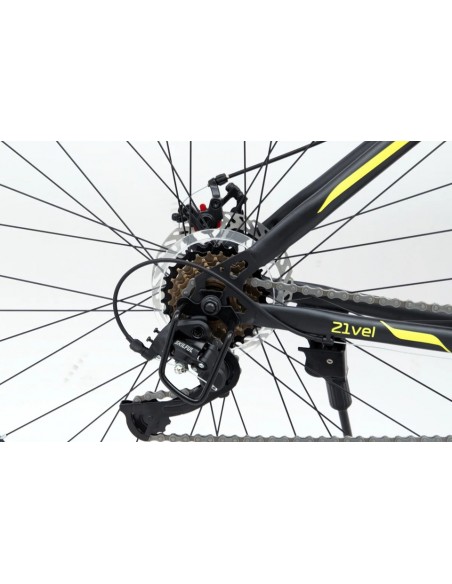 BICI MTB WINGS R29 NEGRA CON AMARILLO
