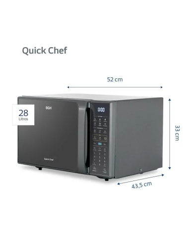 MICROONDAS BGH B228DS20I GRILL PIH049511 28LT
