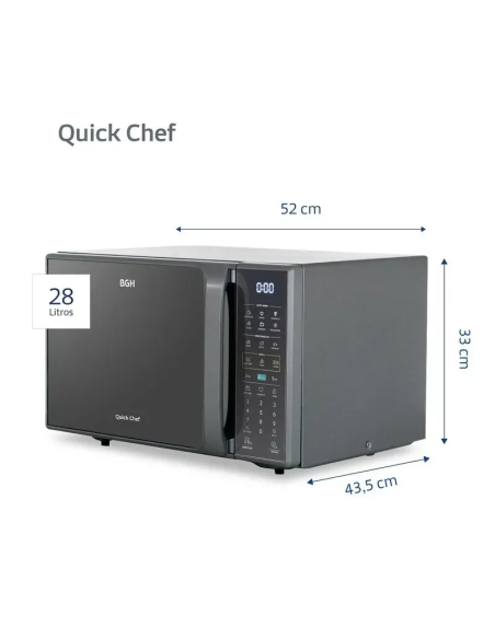 MICROONDAS BGH B228DS20I GRILL PIH049511 28LT