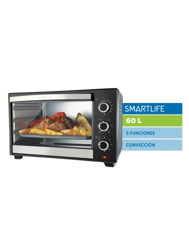 HORNO ELÉCTRICO SMARTLIFE TO0060PN 60LT