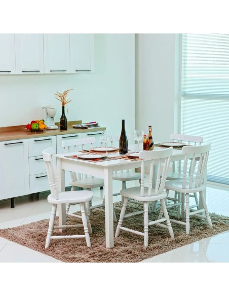 JUEGO DE MESA 1.36x80 Y 6 SILLAS DITALIA