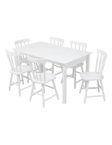 JUEGO DE MESA 1.36x80 Y 6 SILLAS DITALIA
