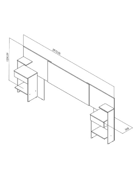RESPALDO PREMIUM ORLANDI 562 VENEZIA REGULABLE CON MESAS DE LUZ