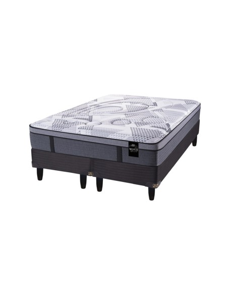 COLCHÓN 120 GOLD LUXURYPO 200X200 + 2 SOMMIER FUTURE DREAMS 100X200 NG NEGRO