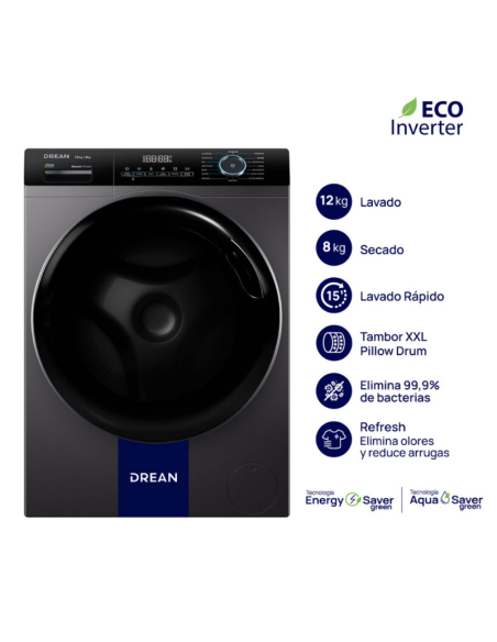 LAVASECARROPAS DREAN LSCDR1208SG0 ECOINVERTER 12KG