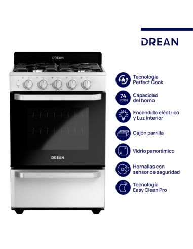 COCINA DREAN CD5603AB0 56CM MULTIGAS BLANCA