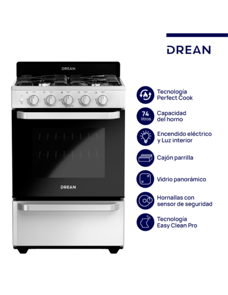 COCINA DREAN CD5603AB0 56CM MULTIGAS BLANCA