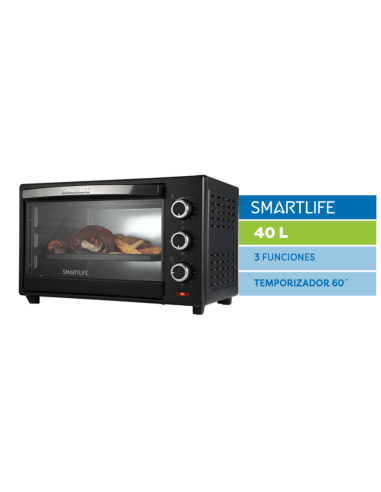 HORNO ELÉCTRICO SMARTLIFE GO0040-PN 40LT
