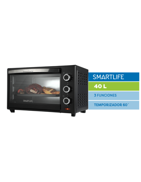 HORNO ELÉCTRICO SMARTLIFE GO0040-PN 40LT