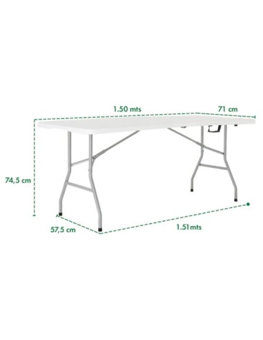 MESA DE PICNIC PLEGABLE 150X70