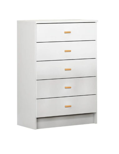 CÓMODA DITALIA BB-120 5 CAJONES BLANCA