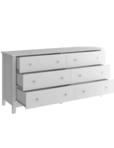 CÓMODA DITALIA DM-221 6 CAJONES BLANCA