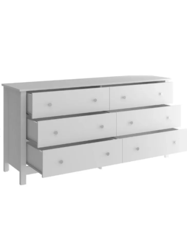 CÓMODA DITALIA DM-221 6 CAJONES BLANCA