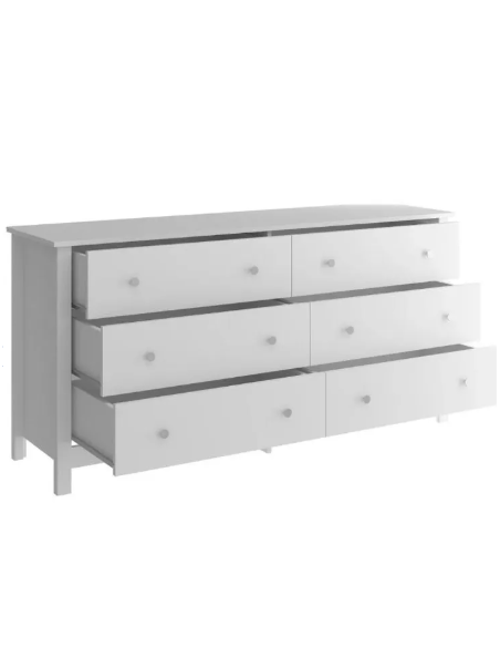 CÓMODA DITALIA DM-221 6 CAJONES BLANCA