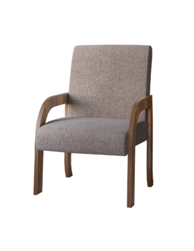 POLTRONA PARIS IMBUIA/KAKI MOD3013