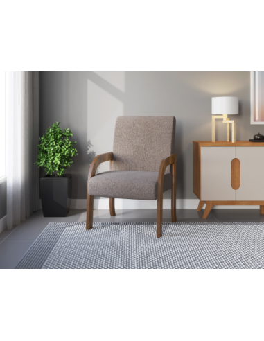 POLTRONA PARIS IMBUIA/KAKI MOD3013