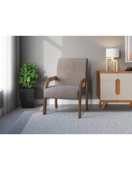 POLTRONA PARIS IMBUIA/KAKI MOD3013