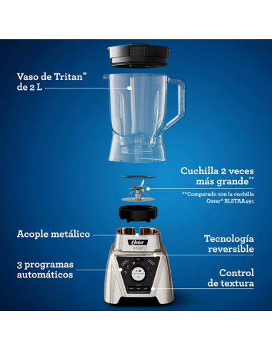 LICUADORA OSTER XPERT BLST3B 2HP 2LT