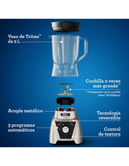 LICUADORA OSTER XPERT BLST3B 2HP 2LT