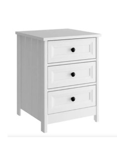 MESA DE LUZ DITALIA DM-111 3 CAJONES BLANCA