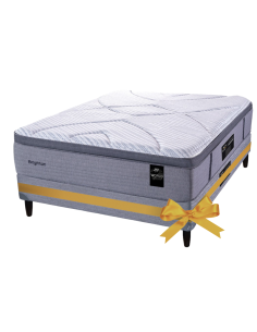 COLCHÓN + SOMMIER KING KOIL BRIGHTON RESORTES TEJIDO...