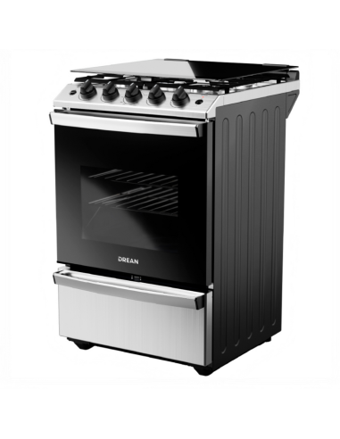 COCINA DREAN CD5617AI0 MULTIGAS INOX CON TAPA 56CM