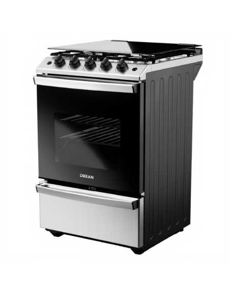 COCINA DREAN CD5617AI0 MULTIGAS INOX CON TAPA 56CM