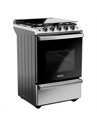 COCINA DREAN CD5617AI0 MULTIGAS INOX CON TAPA 56CM
