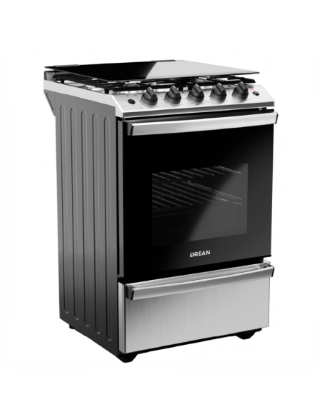COCINA DREAN CD5617AI0 MULTIGAS INOX CON TAPA 56CM