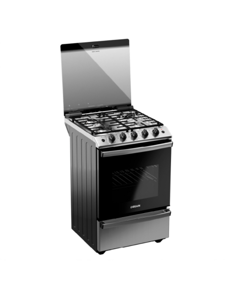 COCINA DREAN CD5617AI0 MULTIGAS INOX CON TAPA 56CM