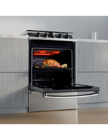 COCINA DREAN CD5617AI0 MULTIGAS INOX CON TAPA 56CM