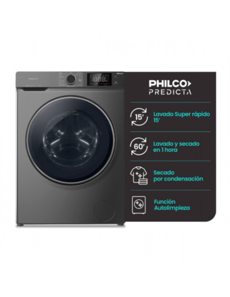 LAVASECARROPAS PHILCO INVERTER PREDICTA PHLS128GT 12KG