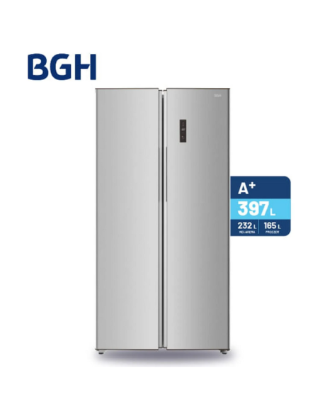 HELADERA BGH SBS BRS400I1A INVERTER NO FROST INOX 397LT