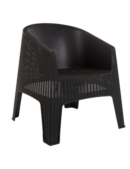 SILLÓN IBIZA GARDENLIFE F795001 RATAN NEGRO