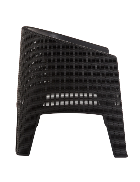 SILLÓN IBIZA GARDENLIFE F795001 RATAN NEGRO