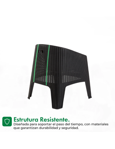 SILLÓN IBIZA GARDENLIFE F795001 RATAN NEGRO