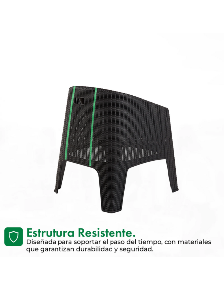 SILLÓN IBIZA GARDENLIFE F795001 RATAN NEGRO