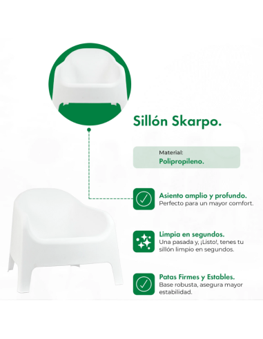 SILLÓN SKARPO GARDENLIFE BLANCO
