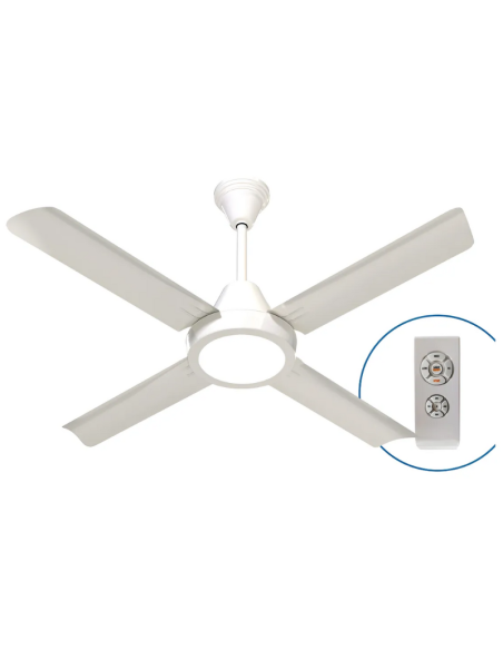VENTILADOR DE TECHO BOHER 030113 4 PALAS CON CONTROL REMOTO BLANCO