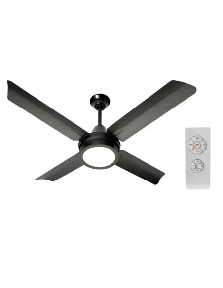 VENTILADOR DE  TECHO BOHER 030112 4 PALAS CONTROL REMOTO NEGRO