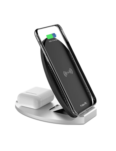 CARGADOR INALÁMBRICO HAVIT PARA CELULAR 2EN1 W3005