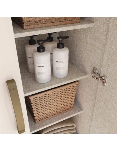 ARMARIO MULTIUSO MARGARIDA RÚSTICO/OFF WHITE 2...