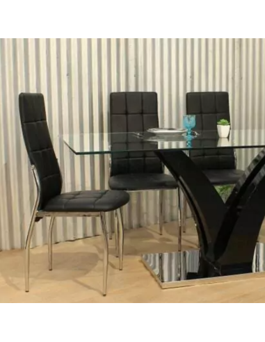 SILLA PARIS TAPIZADA ECOCUERO