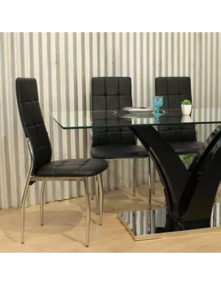 SILLA PARIS TAPIZADA ECOCUERO