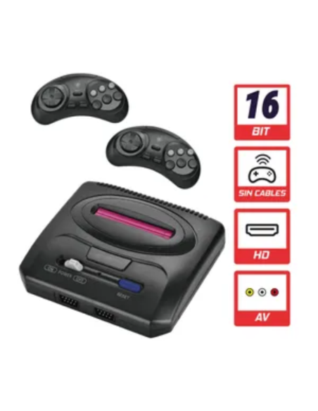 CONSOLA RETRO LEVEL UP SUPER MINI DRIVE +1000 JUEGOS