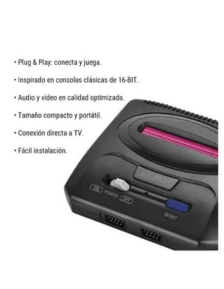CONSOLA RETRO LEVEL UP SUPER MINI DRIVE +1000 JUEGOS