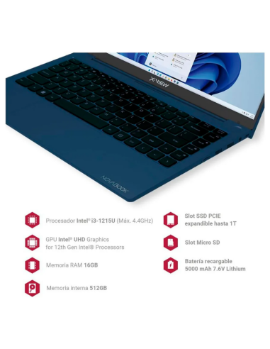 NOTEBOOK X-VIEW NOVABOOK V8S Ci3 16+512GB 14.1"
